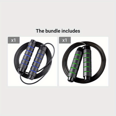 Speed Jump Rope with Memory Foam Handle for Cardio Training