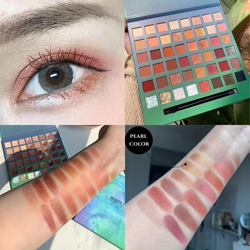 48 Rainbow Eyeshadow Palette Matte Pearly Finish for Natural Look