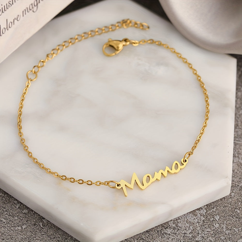 Stainless Steel Mama Heart Bracelet - True Love Gift
