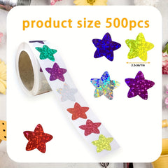 500pcs 2 Roll Star Sticker Reward Chart Self Adhesive Label