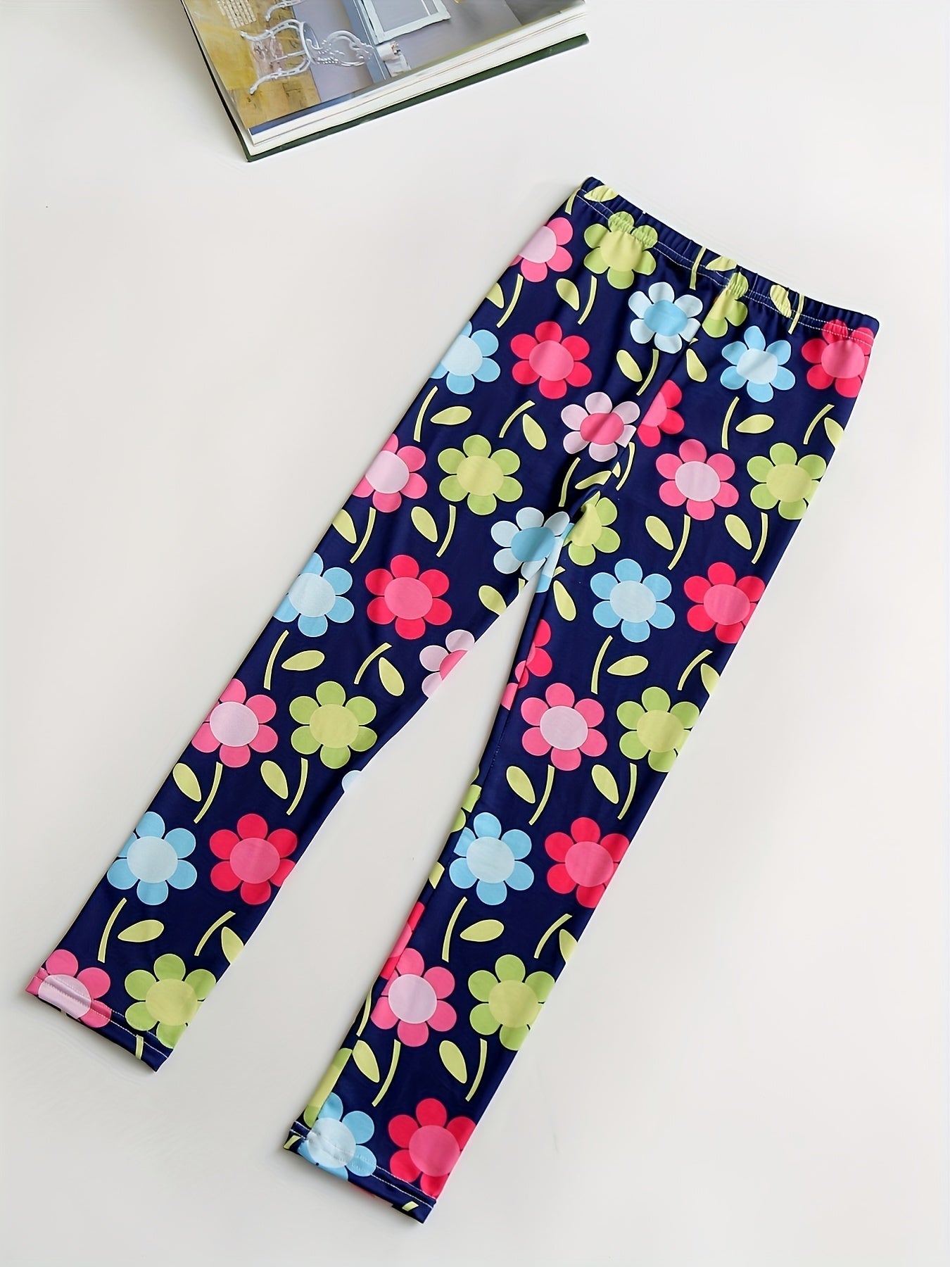2pcs Girls Pattern Print Anti Mosquito Leggings Set