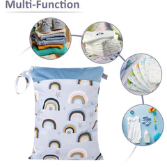 Reusable Wet Dry Bags for Baby Cloth Diapers - Stroller Toiletries Travel