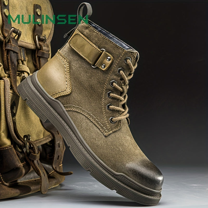 Men's Retro Style Service Boots Casual Walking Shoe