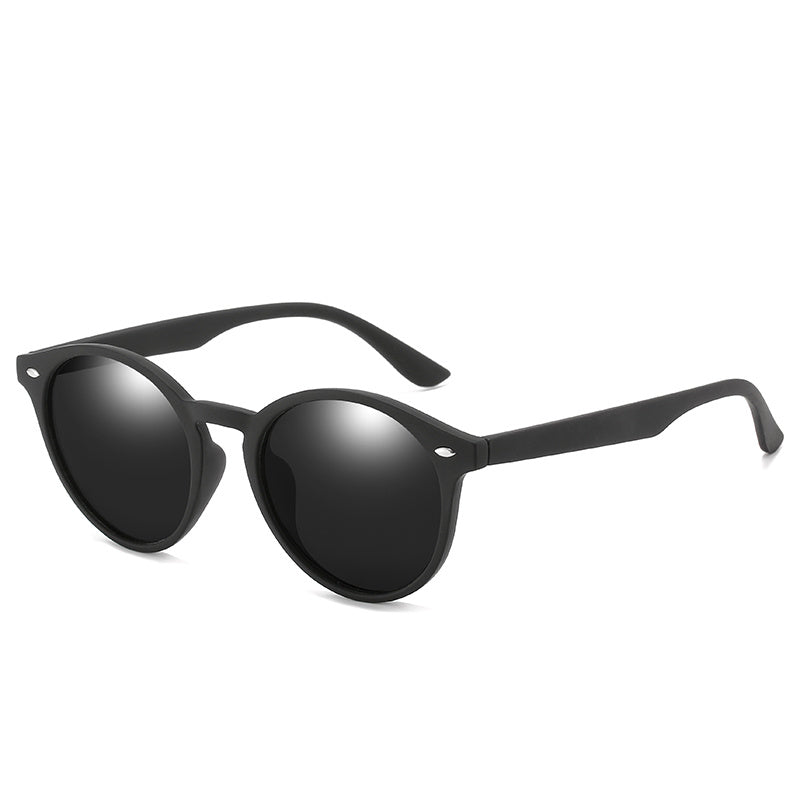 Men's Polarized Sunglasses Round Frame Driver Fishing Glasses UV400