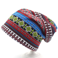 Vintage Boho Style Beanie Hat Scarf Combo