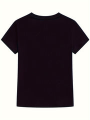 Girl's Mysterious Rose Print Outdoor Sport Tee Tops