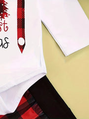 3pcs Baby Boys Christmas Clothes Long Sleeved Tops & Pants & Hats Set