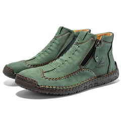 FLYLAND Men's Vintage Style Ankle Boots for Hiking Climbing