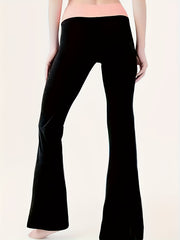  Colorblock High Rise Flared Leg Pants