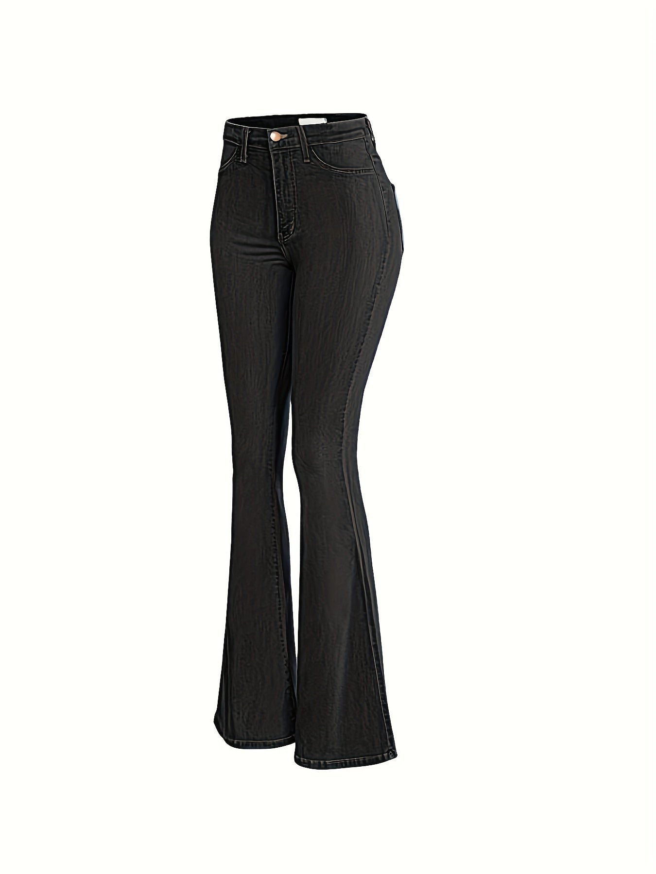 High Waist Flared Jeans Bell Bottom Wide Legs Denim Pants