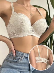 Lace Push Up Bra Hollow Out Comfy Breathable Women's Lingerie