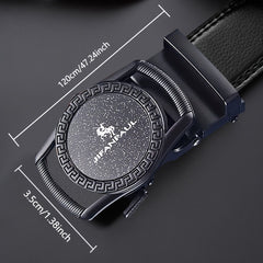 Men's PU Leather Buckle Belt for Outdoor Party Travel