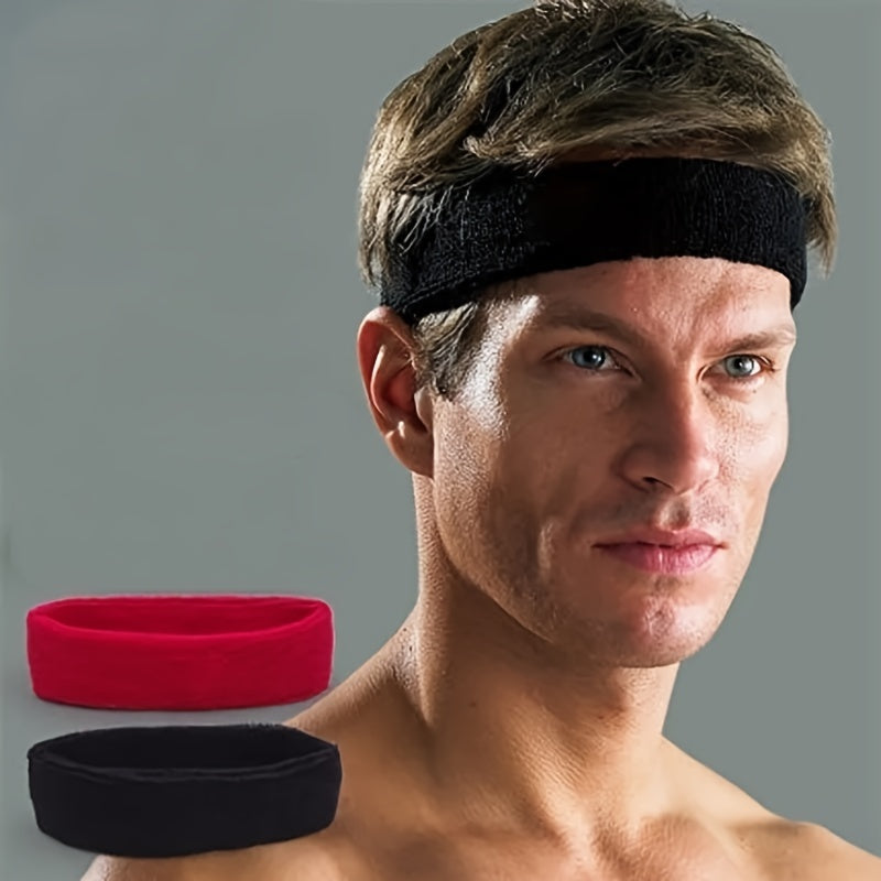 Cotton Sport Headband Non slip Elastic Sweatband