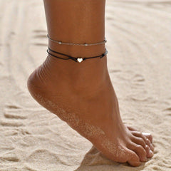 Vintage Style Stackable Anklet Set for Women