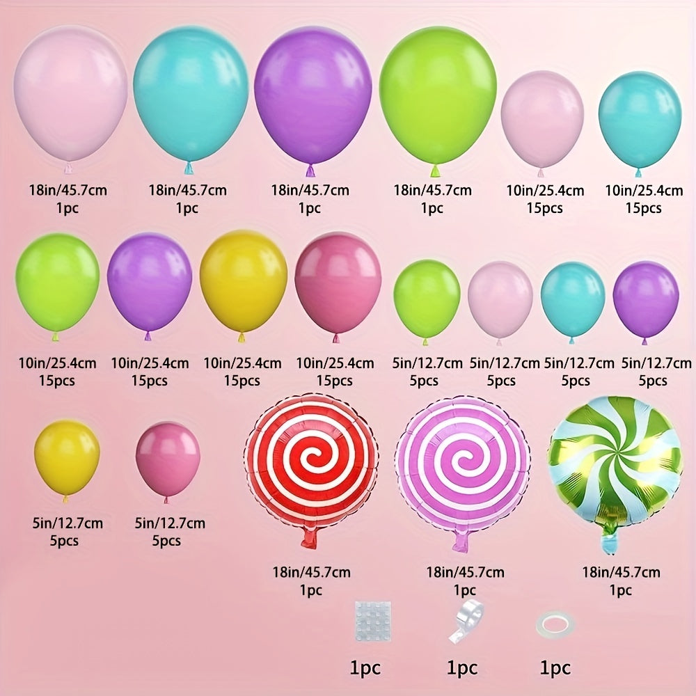 127pcs Candy Rainbow Balloon Arch Garland Set for Party