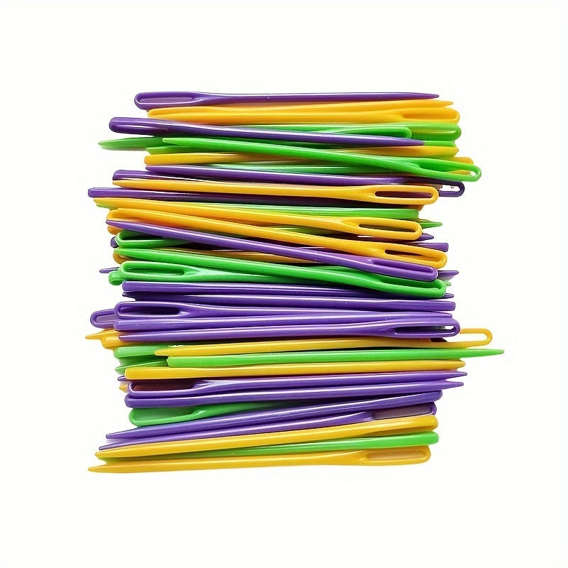 5pcs Large Eye Plastic Sewing Needles Safety Lacing Learning DIY Crafts
