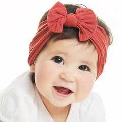 Bowknot Headband Solid Hair Accessory For Baby Girls