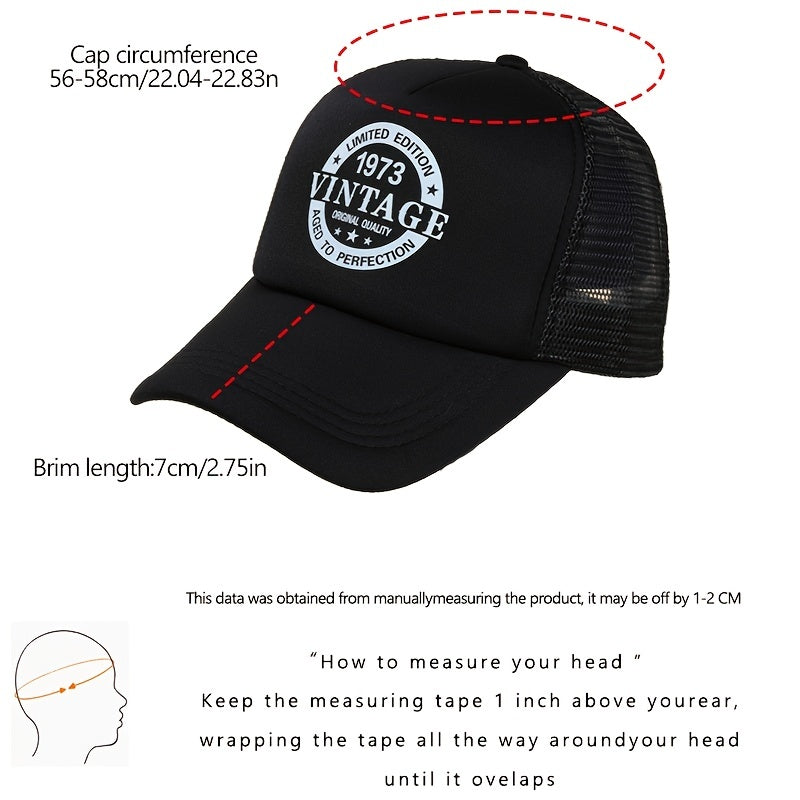 1973 Vintage Trucker Hat Baseball Cap
