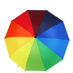 10 Bone Manual Rainbow Folding Umbrella