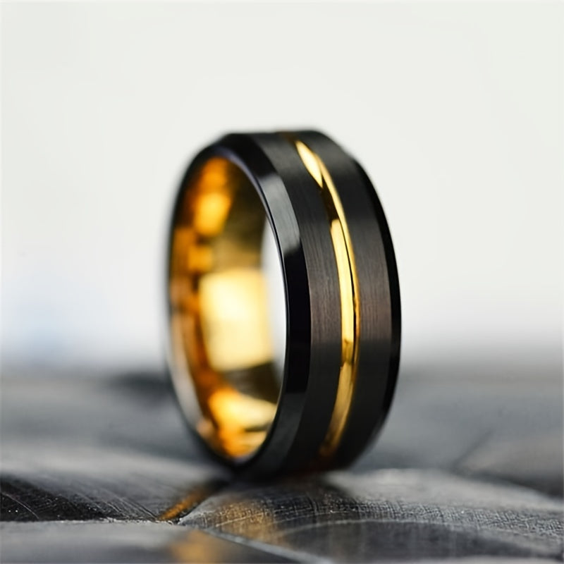 8mm Stainless Steel Brushed Ring