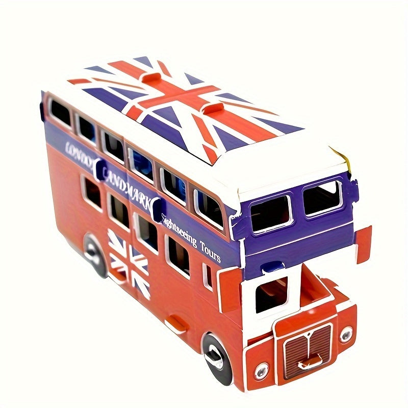London Double Layer Bus 3D Puzzle Foam Toy Model Kit DIY Educational Car Series