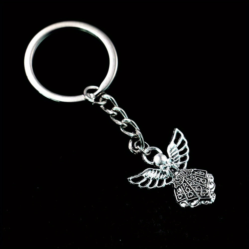 20pcs Men's Angel Alloy Pendant Keychain Keyring For Wedding Birthday Party