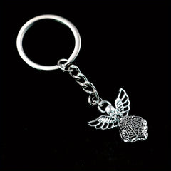 20pcs Men's Angel Alloy Pendant Keychain Keyring For Wedding Birthday Party