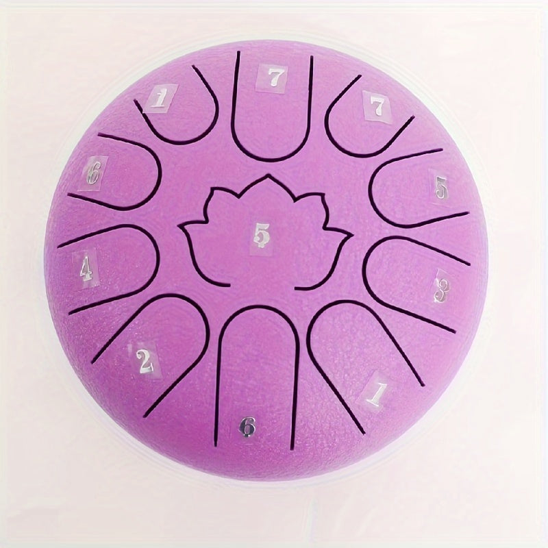 Steel Tongue Drum Set 6 inch 11 Note with Bag Music Book Mallets Holder Picks