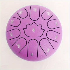 Steel Tongue Drum Set 6 inch 11 Note with Bag Music Book Mallets Holder Picks
