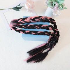 Synthetic Braided Ponytail Extensions Y2K Hairpiece for Women Girls