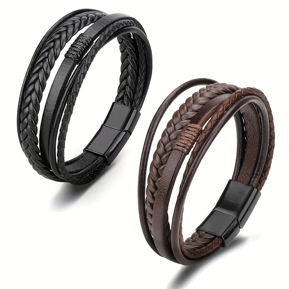 Hand woven Leather Bracelet Men's Ethnic Wind Bracelet