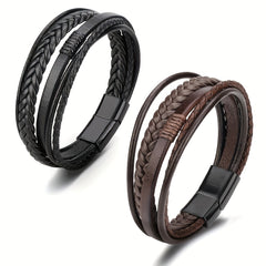 Hand woven Leather Bracelet Men's Ethnic Wind Bracelet