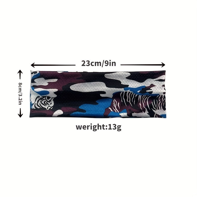 Men's Sports Hair Bands Camouflage Stretch Headband