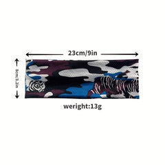 Men's Ice Silk Sports Headband Camouflage Elastic