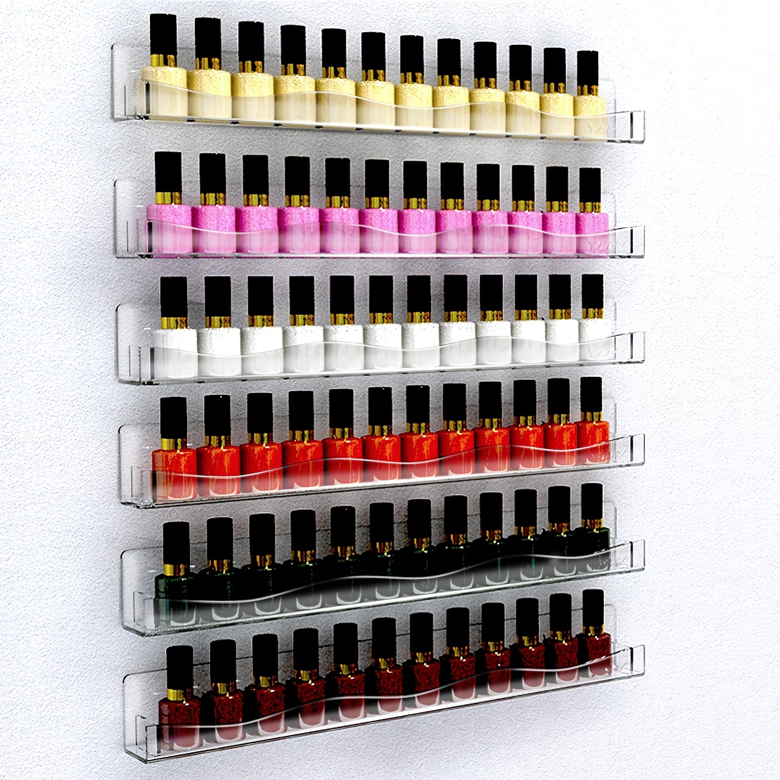 Wall Mounted Nail Polish Rack Acrylic Organizer