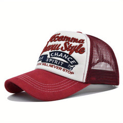 Letter Embroidery Patch Baseball Cap Trucker Hat