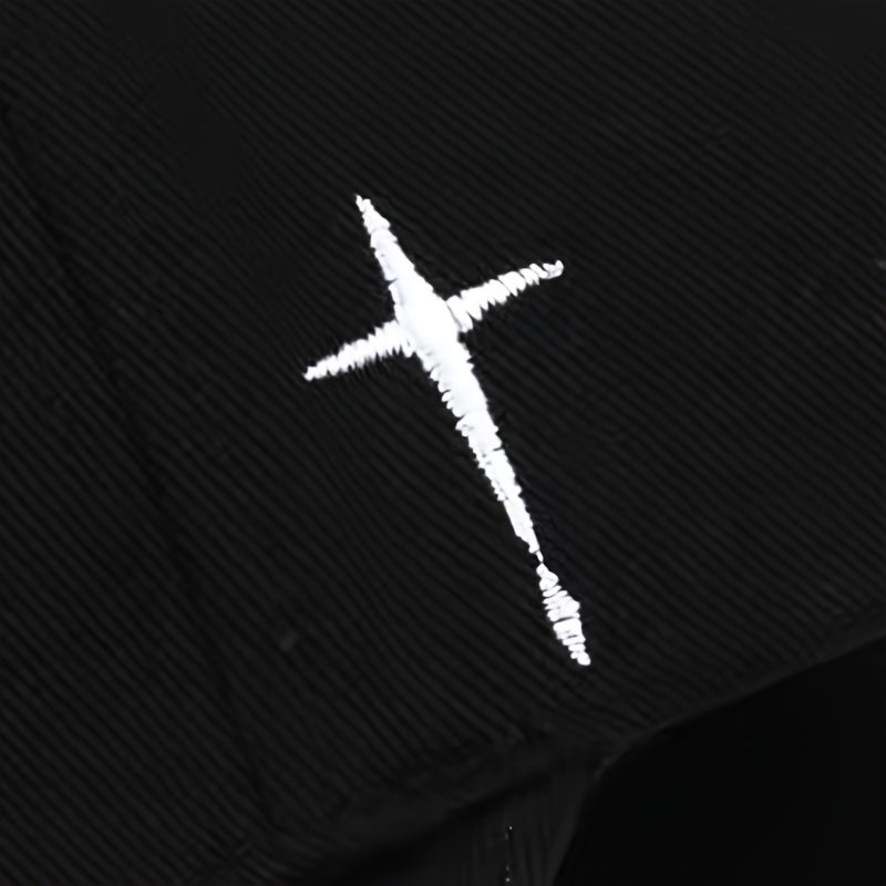 Casual Baseball Cap Cross Embroidery Dad Hat Adjustable Vintage Sports Hats