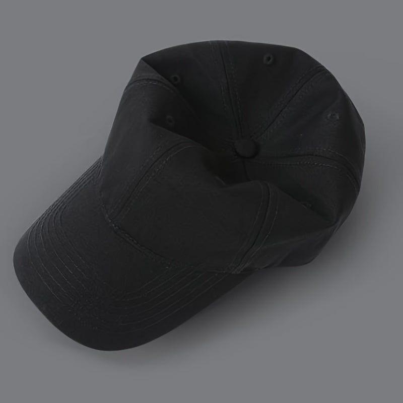Men's Solid Baseball Cap Adjustable Trucker Sun Hat