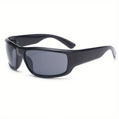 Futuristic Y2K Wrap Sunglasses Mirrored Lens UV400