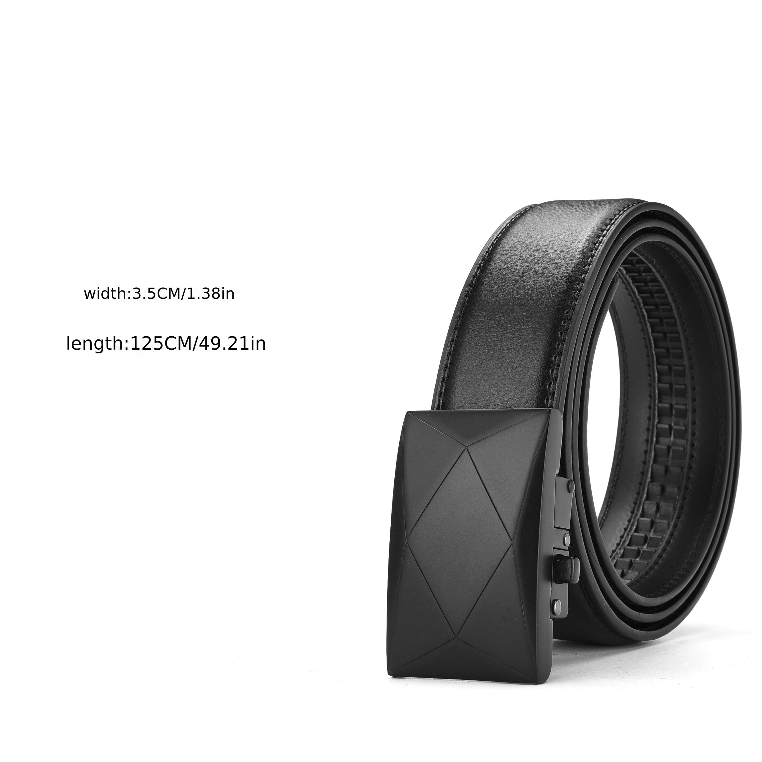 High end Men's Leather Business Belt with Automatic Buckle