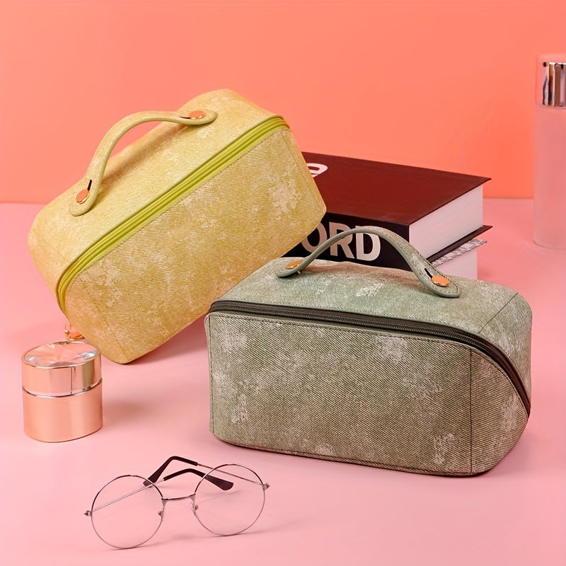 Zipper Makeup Satchel Bag Travel Toiletry Wash Bag Portable Storage Bag