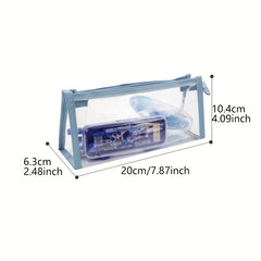Clear Transparent Marker Pouch with Zipper for Stationery and Makeup