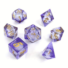 7pcs Resin Liquid Dice Desktop Game Accessories Mini Dice Game Punishment