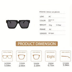 Large Square Sunglasses For Women Men Hiphop Gradient Glasses UV400
