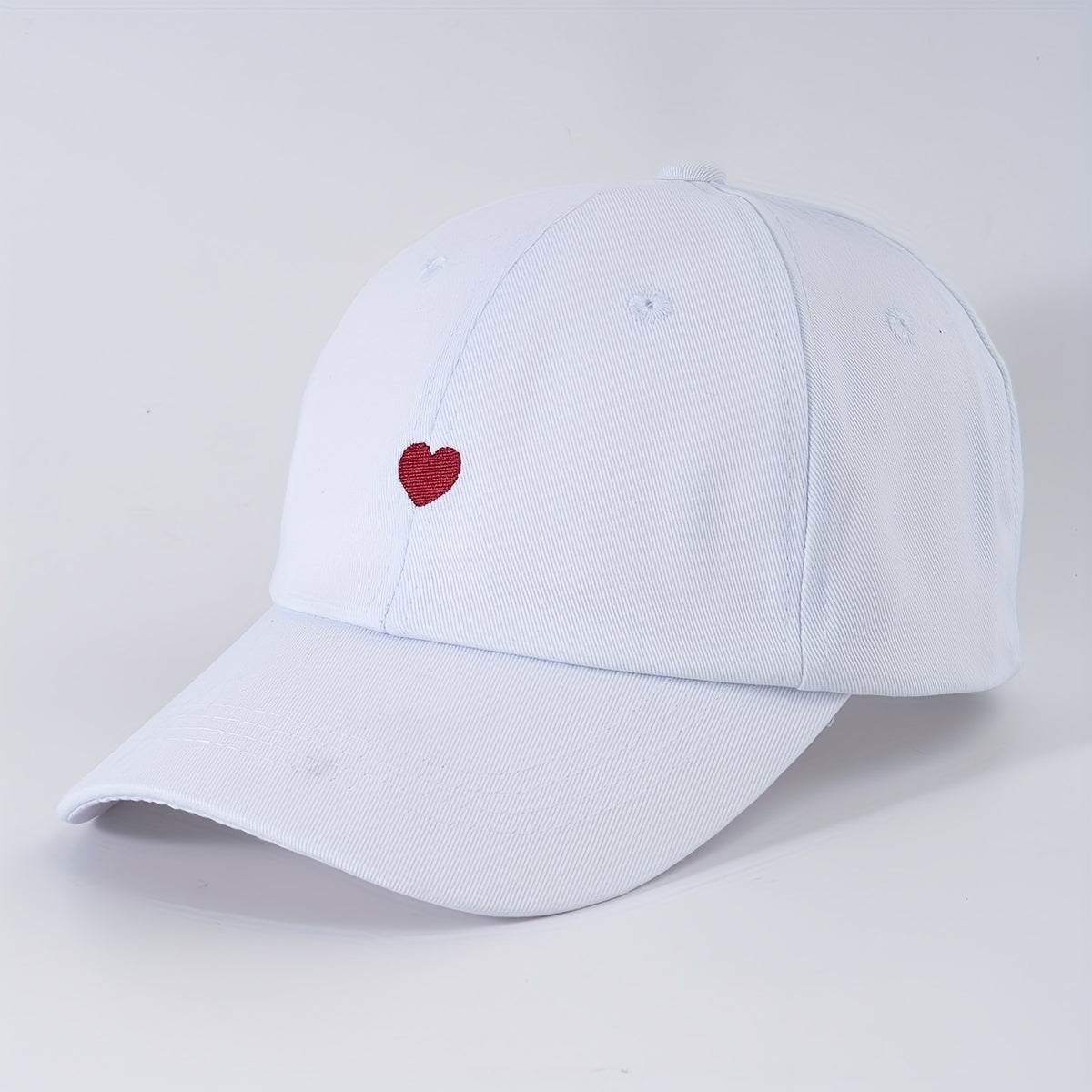 Heart Embroidery Couple Baseball Cap Lightweight Sun Hat