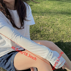 1Pair Summer Cold Feeling Sleeves Sunscreen Breathable Sleeves