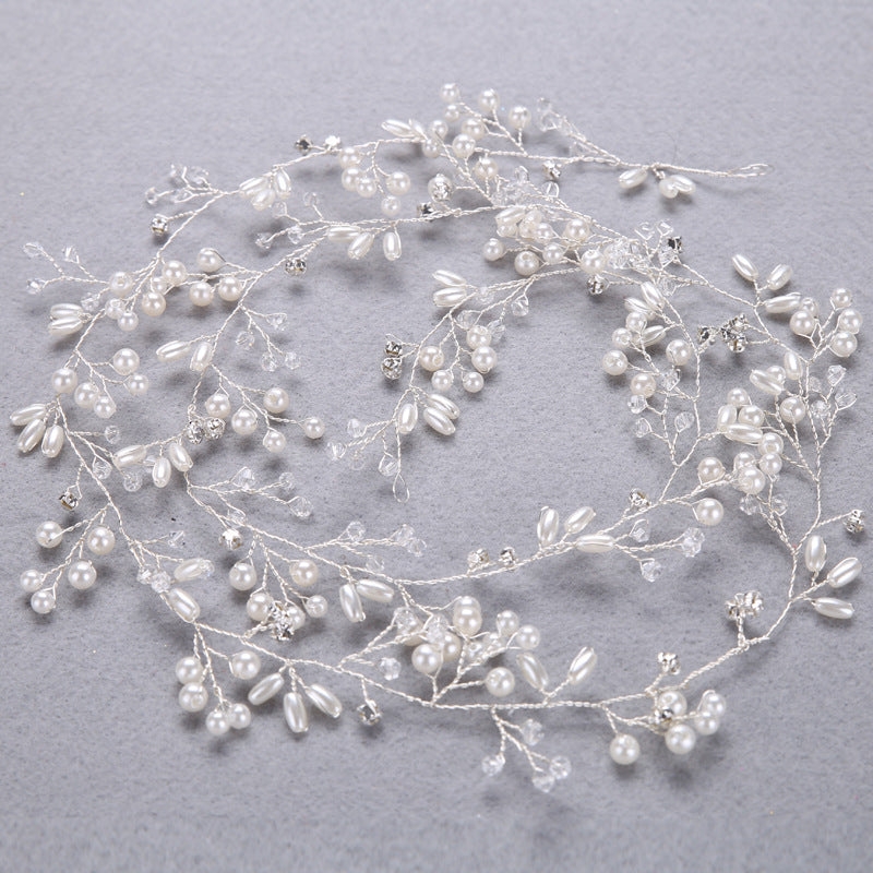 Wedding Bridal Headband Headpieces Crystals Faux Pearls Hair Vine