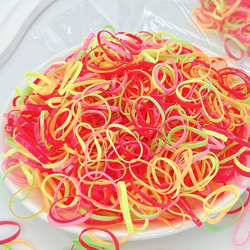 2000pcs Colorful Rubber Band Hair Accessories