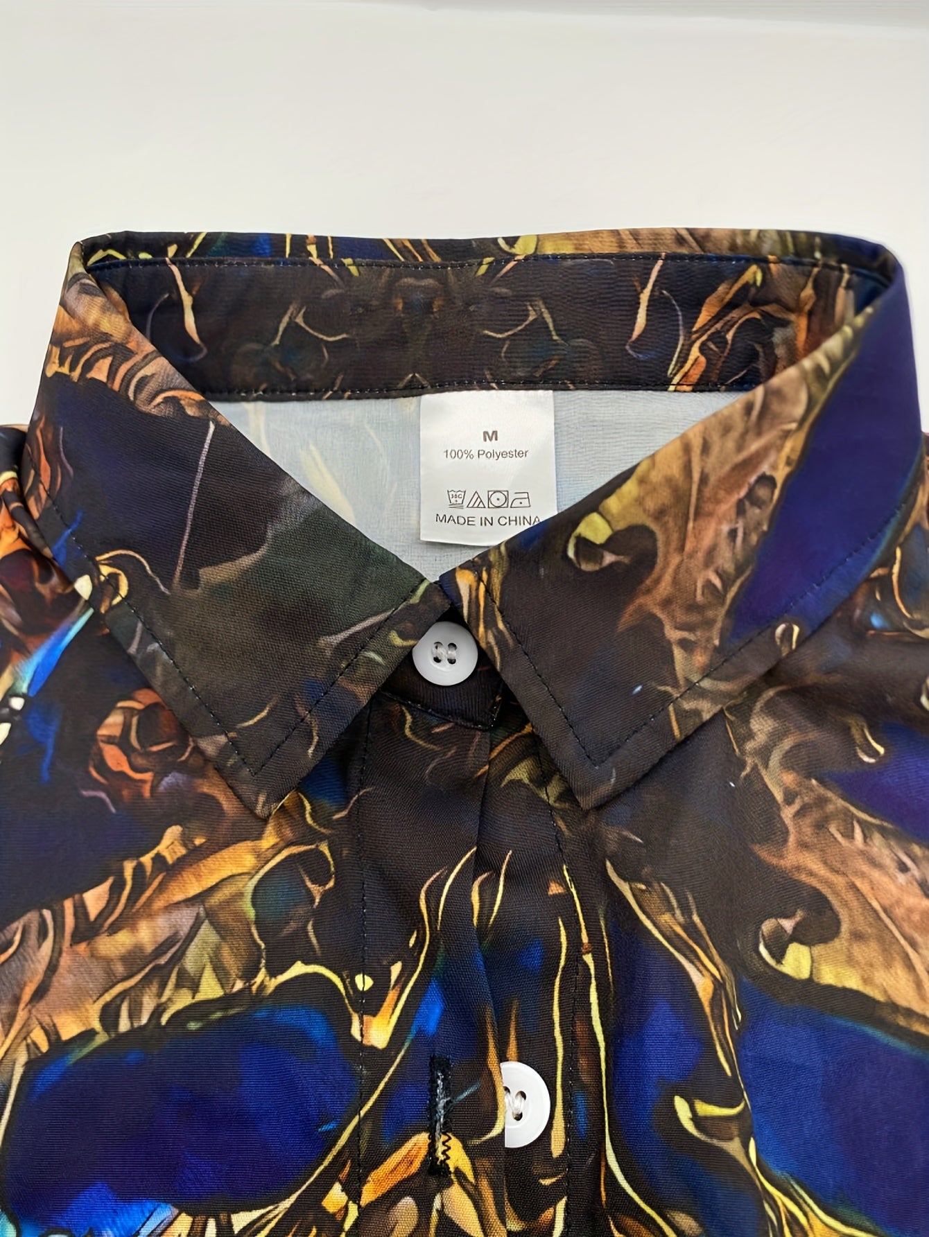 Colorful Pattern Men's Shirt Spring Fall Outdoor