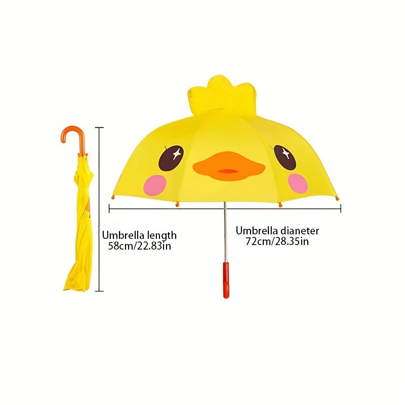 Kids Animal Umbrella with 3D Duck Ears Handle